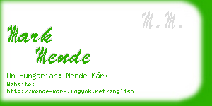 mark mende business card